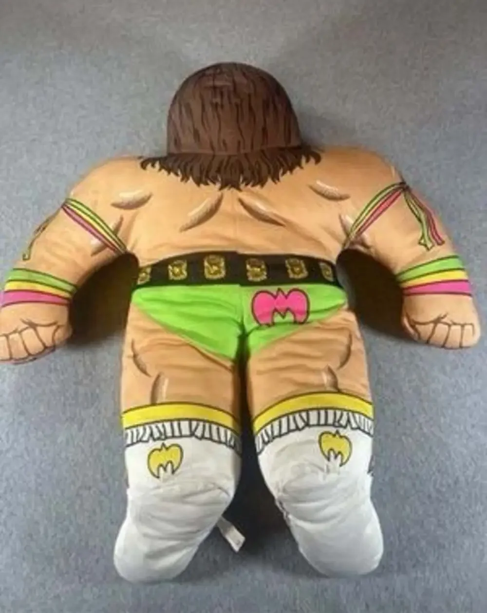 WWF Ultimate Warrior Wrestling Buddy Plush Doll Vintage 1990s Toy Collectible